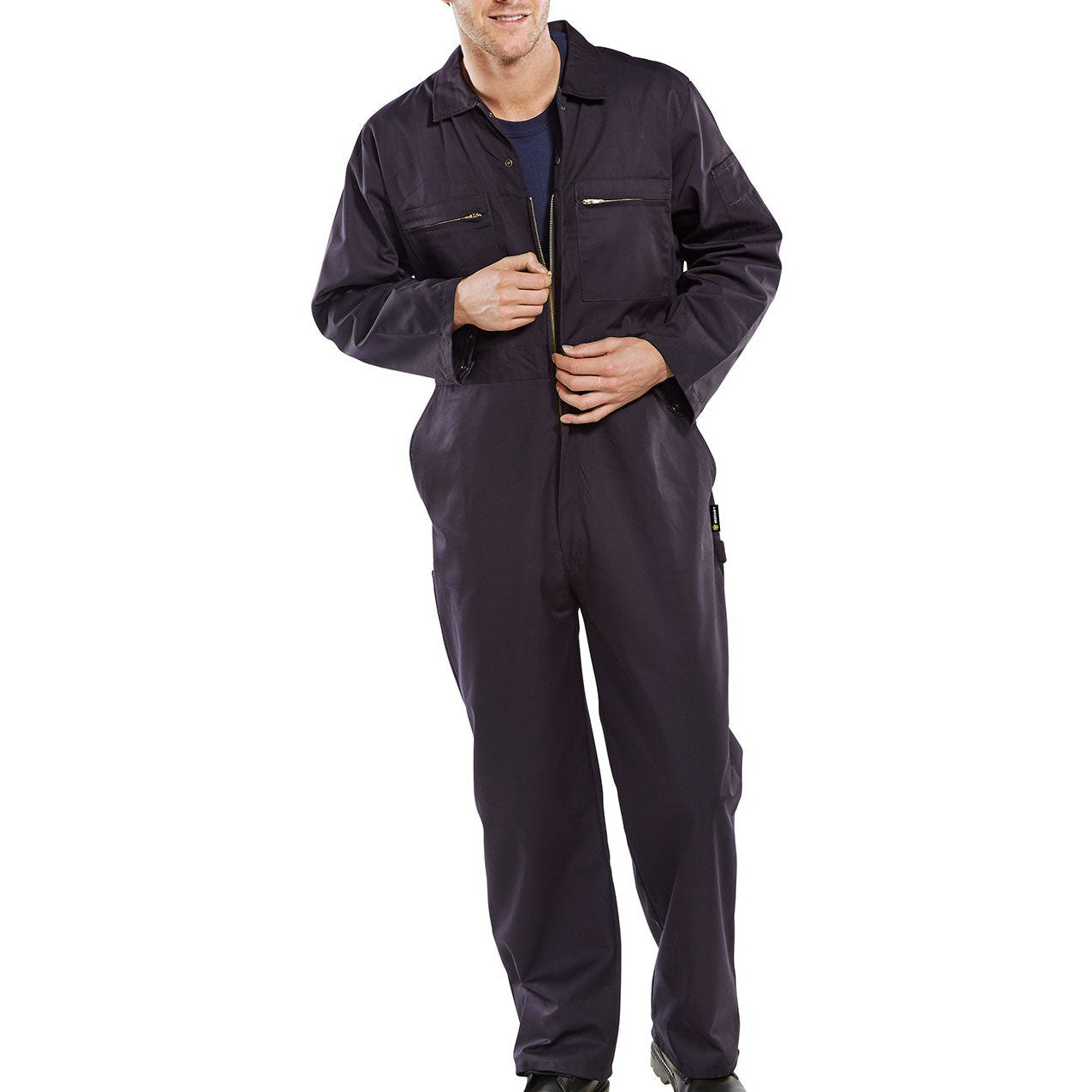 Beeswift Super Click Workwear B/Suit with Zip Pockets and Knee Pad Pockets