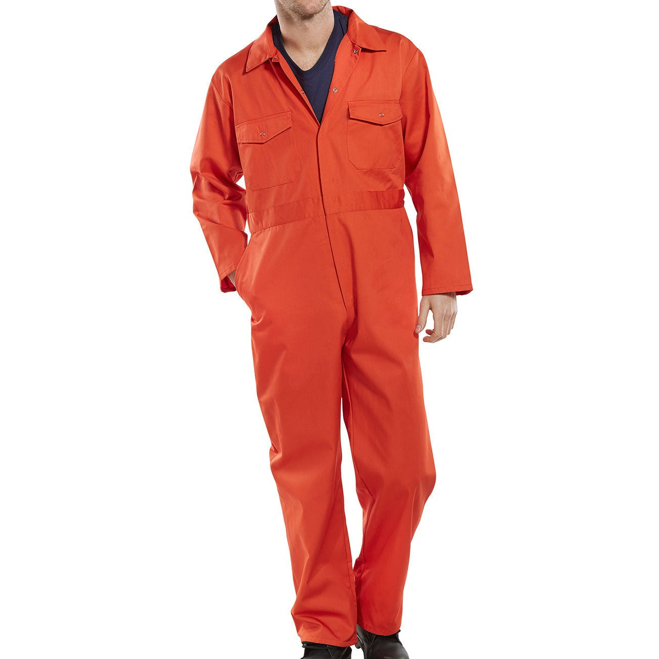 Beeswift Click PC Boiler Suit 65% Polyester 35% Cotton Yoke Back 2 Pockets