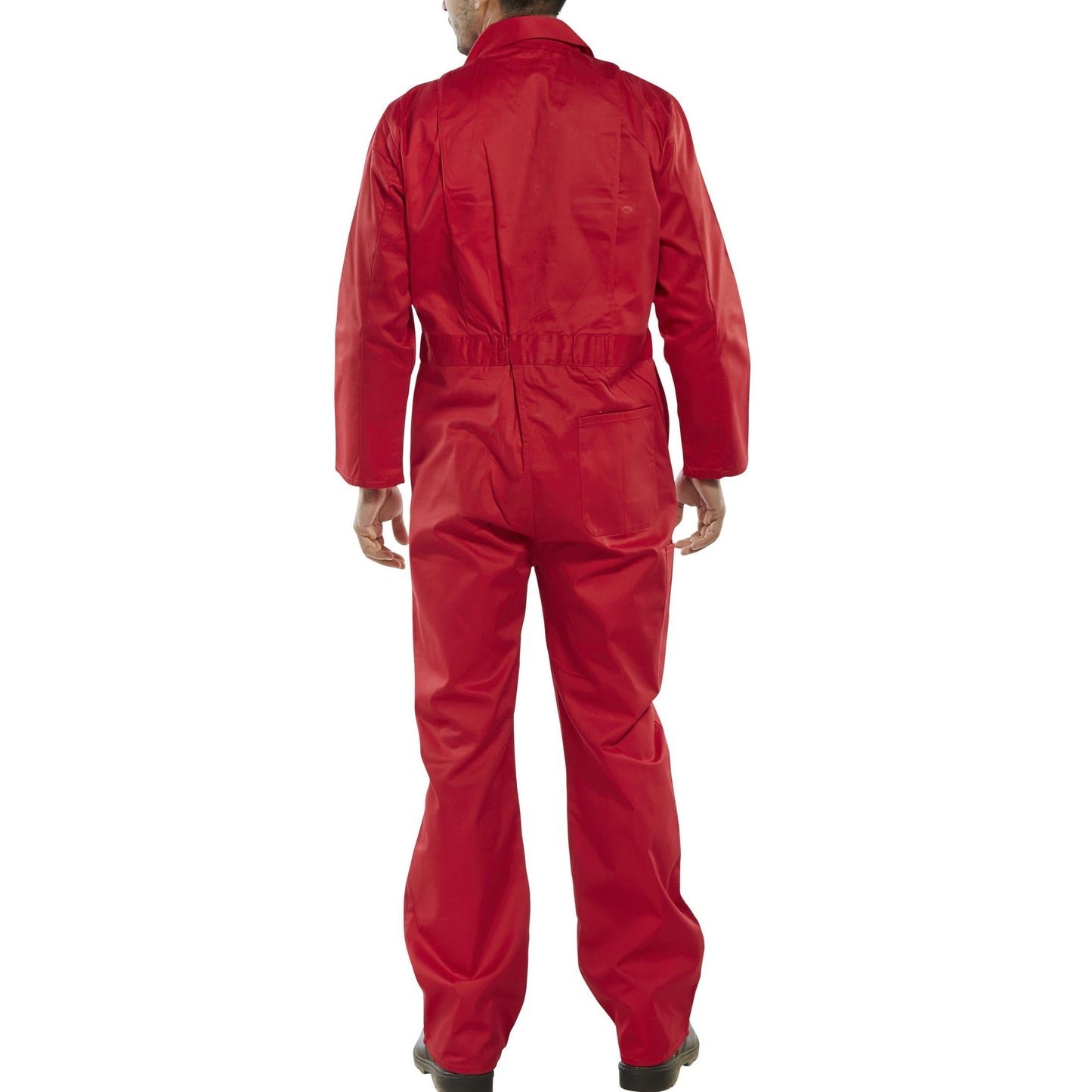 Beeswift Red Click Boiler Suit 65% Polyester 35% Cotton Yoke Back Elastic Waist