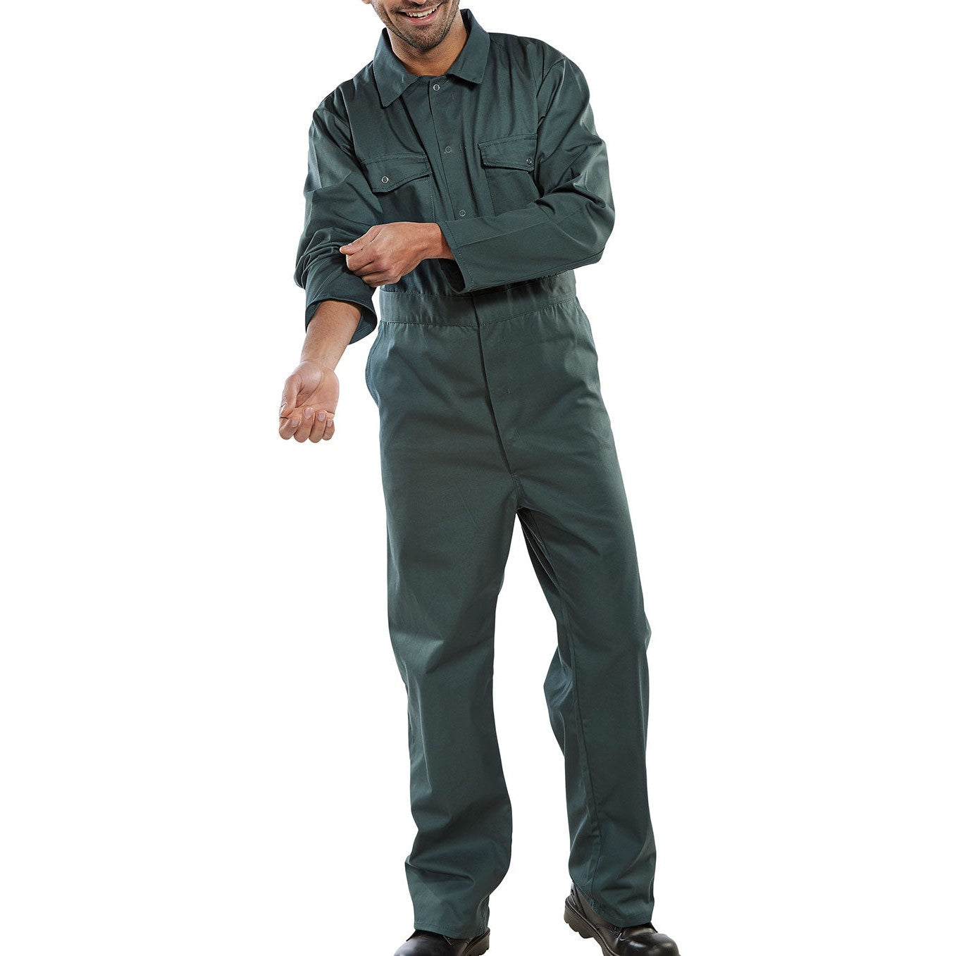 Beeswift Click PC Boiler Suit 65% Polyester 35% Cotton Yoke Back 2 Pockets