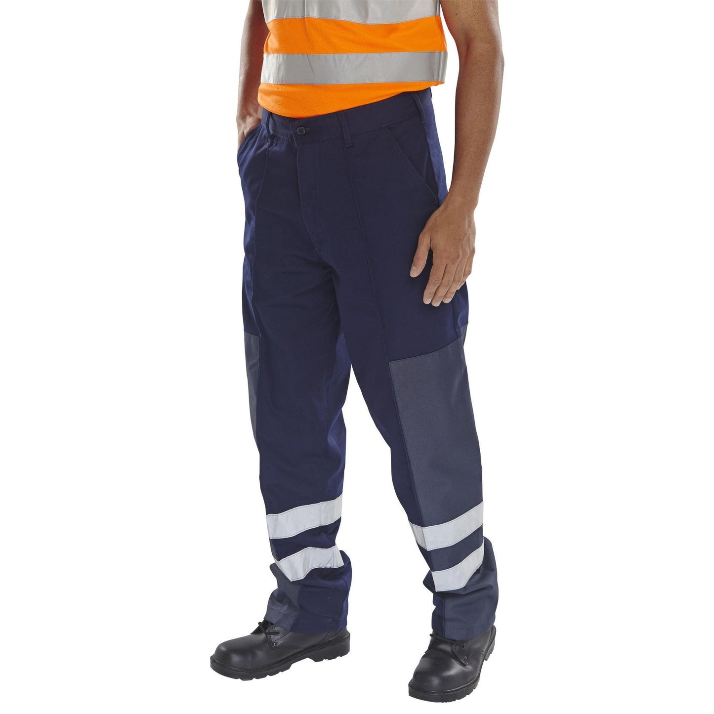 Beeswift Nylon Patch Trousers 250gsm Polyester Cotton Heavy Duty Reinforced