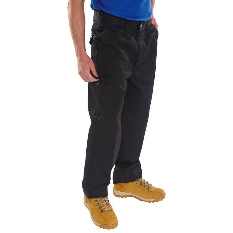 Beeswift Super Click 9oz Trousers with Knee Pad Pockets and Belt Loops