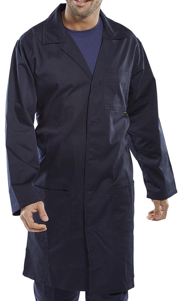 Beeswift Click PC Warehouse Coat 65% Polyester 35% Cotton with Pockets