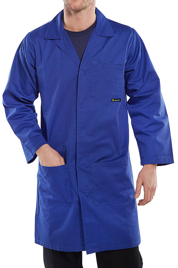 Beeswift Click PC Warehouse Coat 65% Polyester 35% Cotton with Pockets