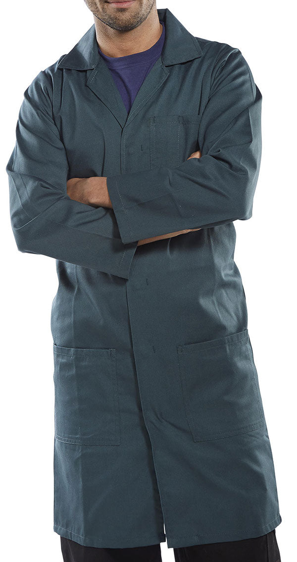 Beeswift Click PC Warehouse Coat 65% Polyester 35% Cotton with Pockets