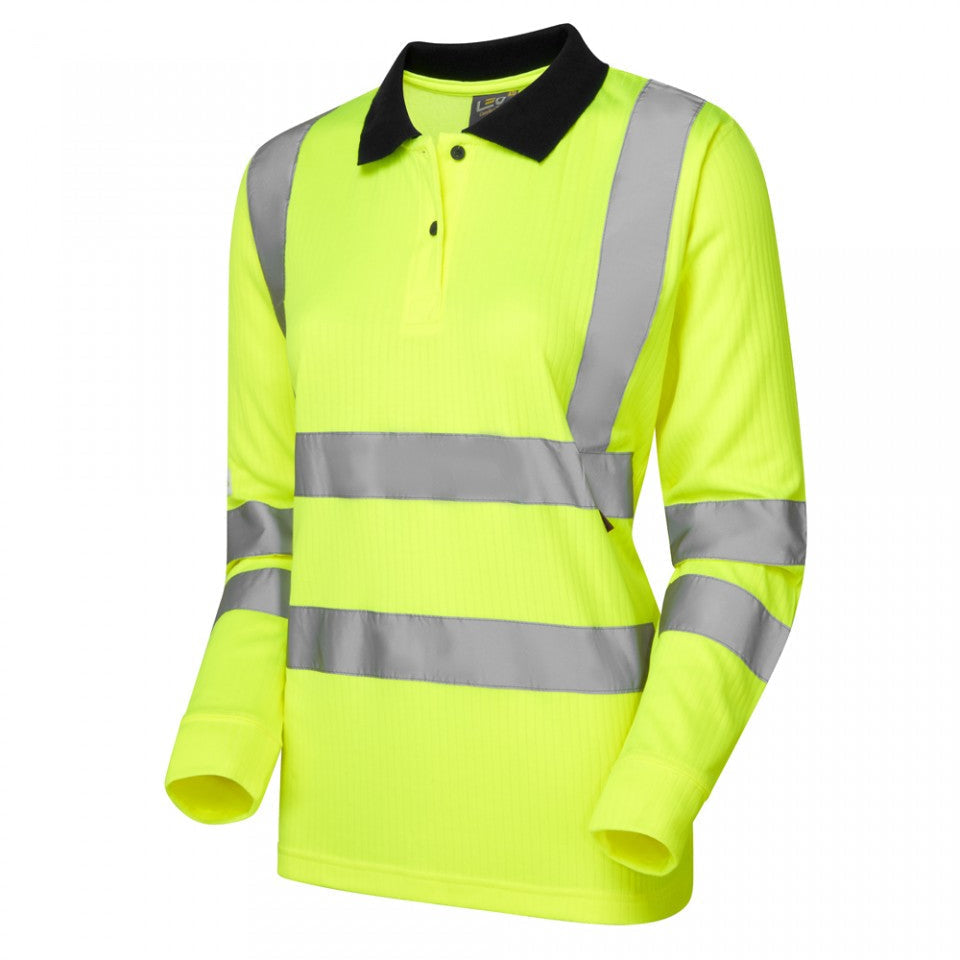 Leo Workwear EcoViz Comfort Women's Polo Shirt Hi-Vis Bamboo XS-6XL