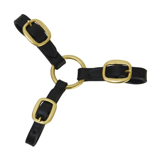 HY Horse Three Way Leather Coupling with Brass Buckles for Pony Control