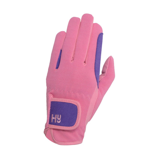 HY Hy5 Children's Two Tone Riding Gloves with Breathable Fabric