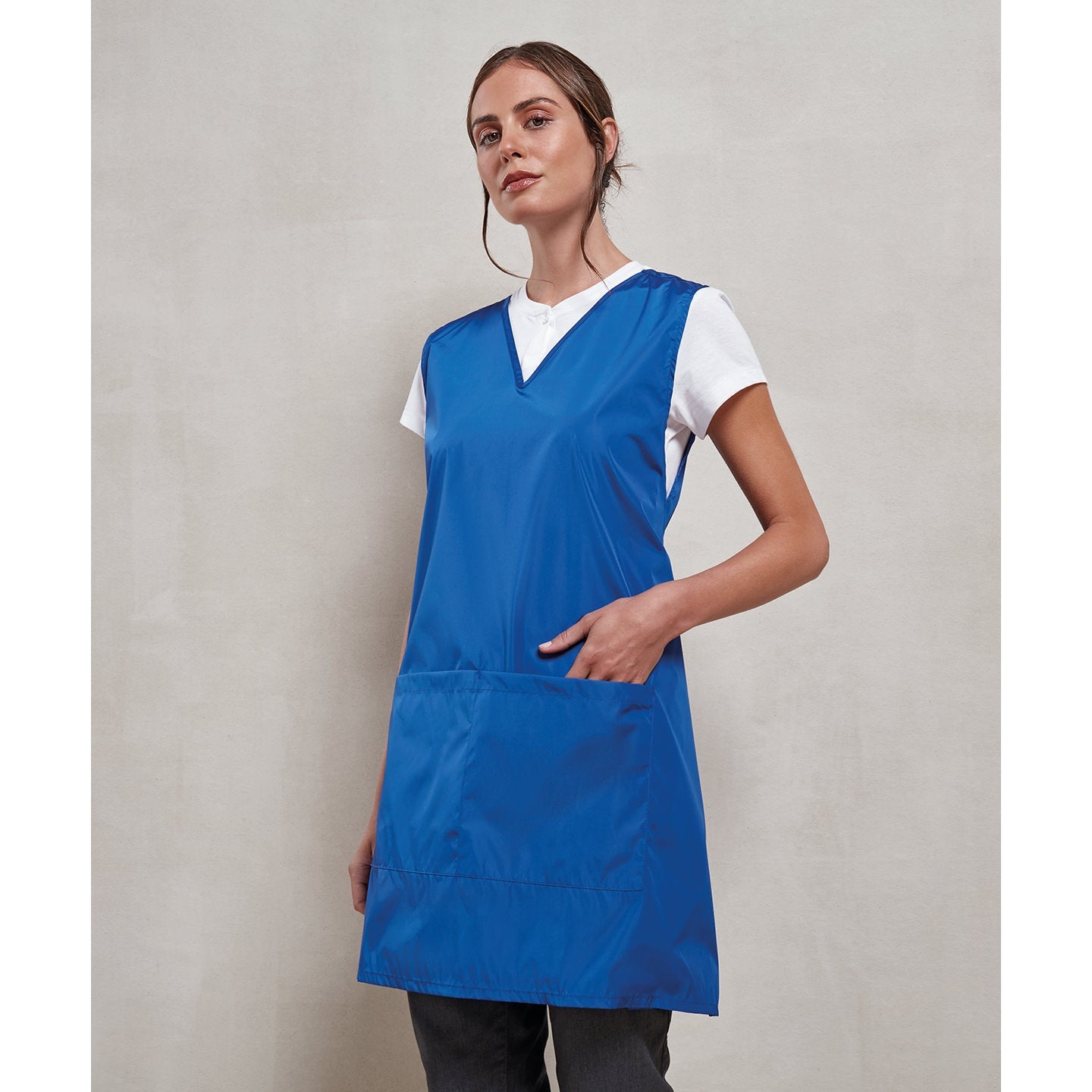 Premier Waterproof Wrap Around Tunic Bleach Resistant Round Neck Double Pocket