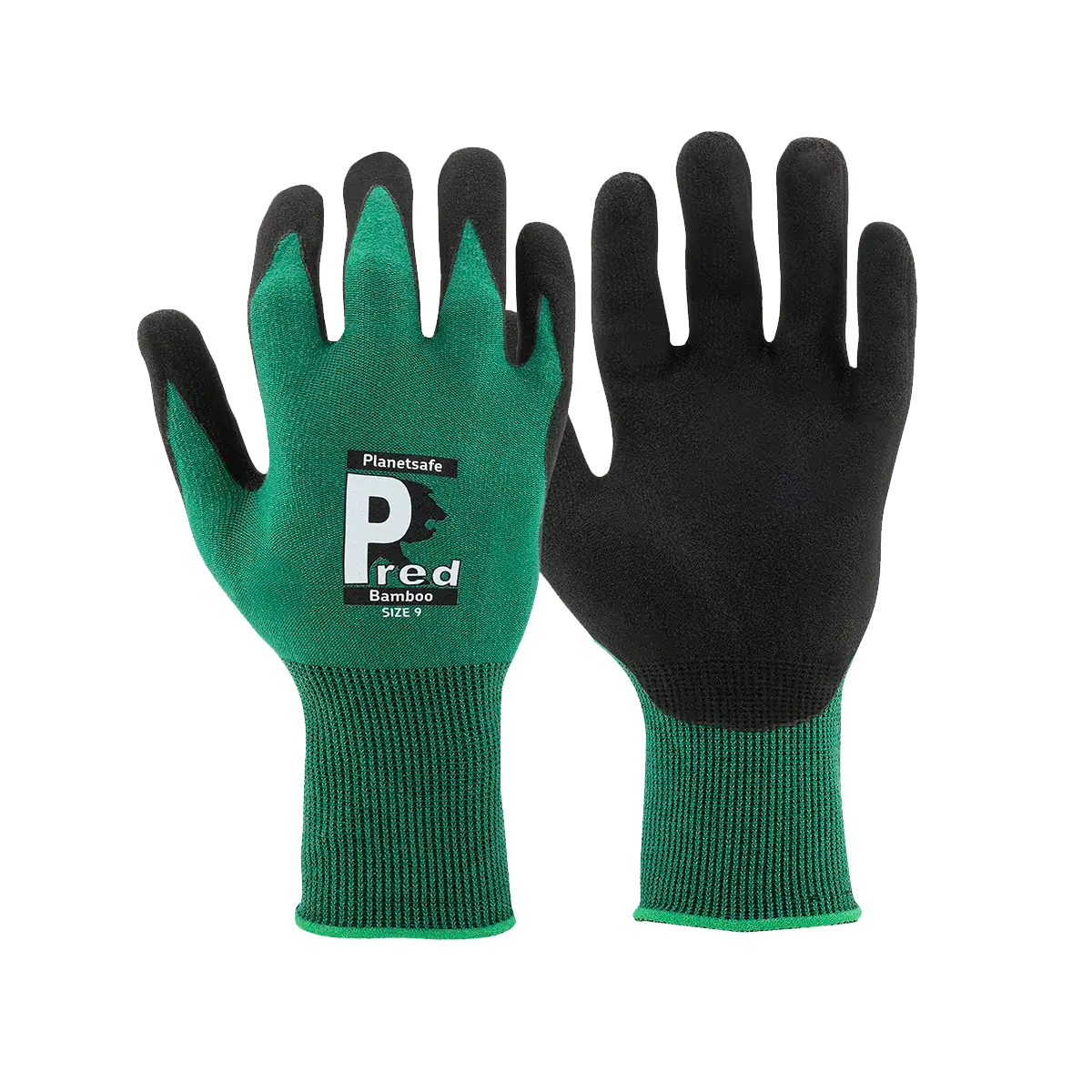 Predator Bamboo Gloves 15g Dexterous Black Nitrile Foam Palm Heat Resistant
