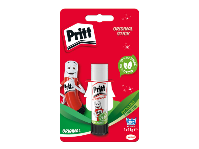 Pritt Glue Stick 11g Solvent-Free Natural Ingredients Ideal for Kids Crafts