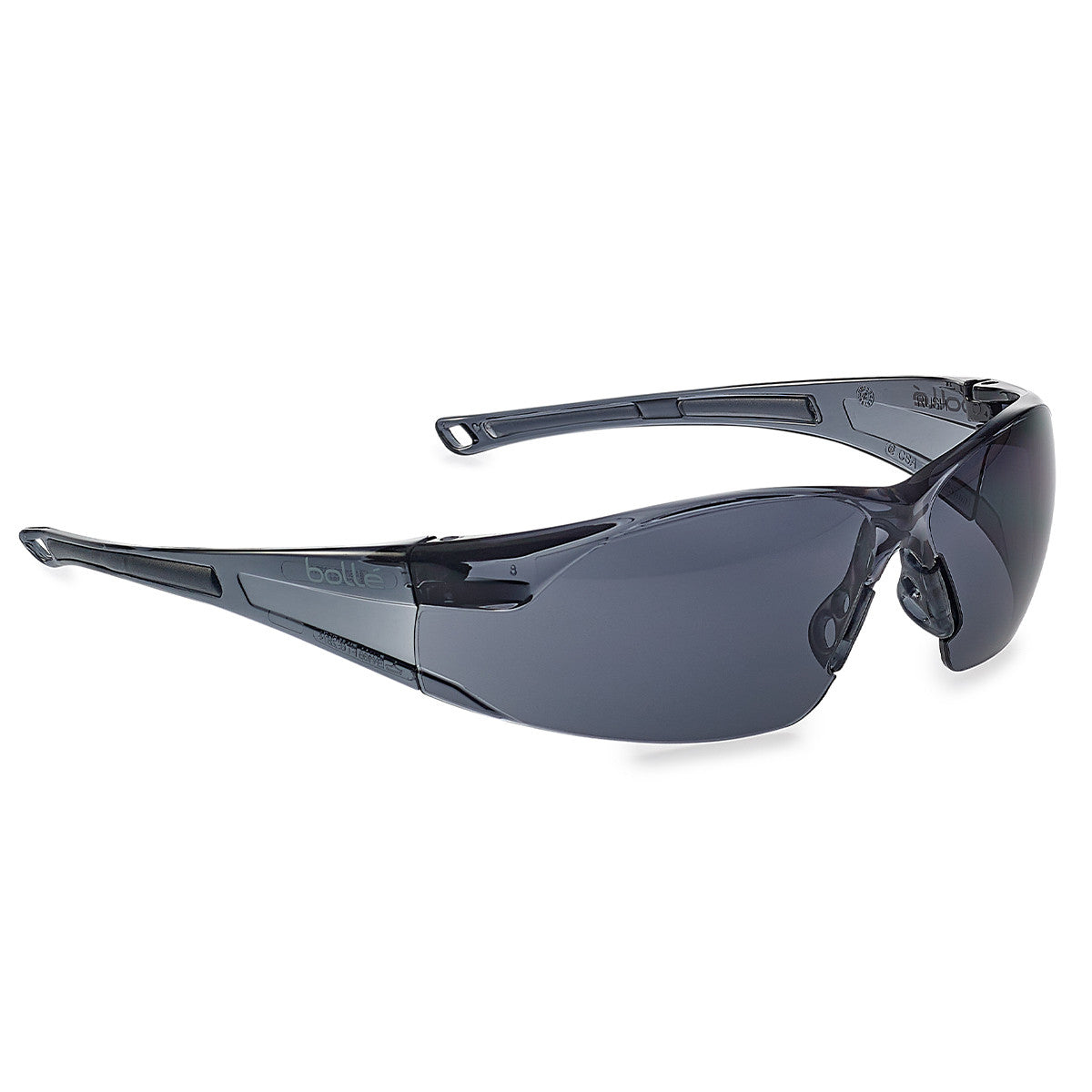 BollÃ© RUSH Safety Glasses Panoramic Lightweight Non-Slip Adjustable Bridge