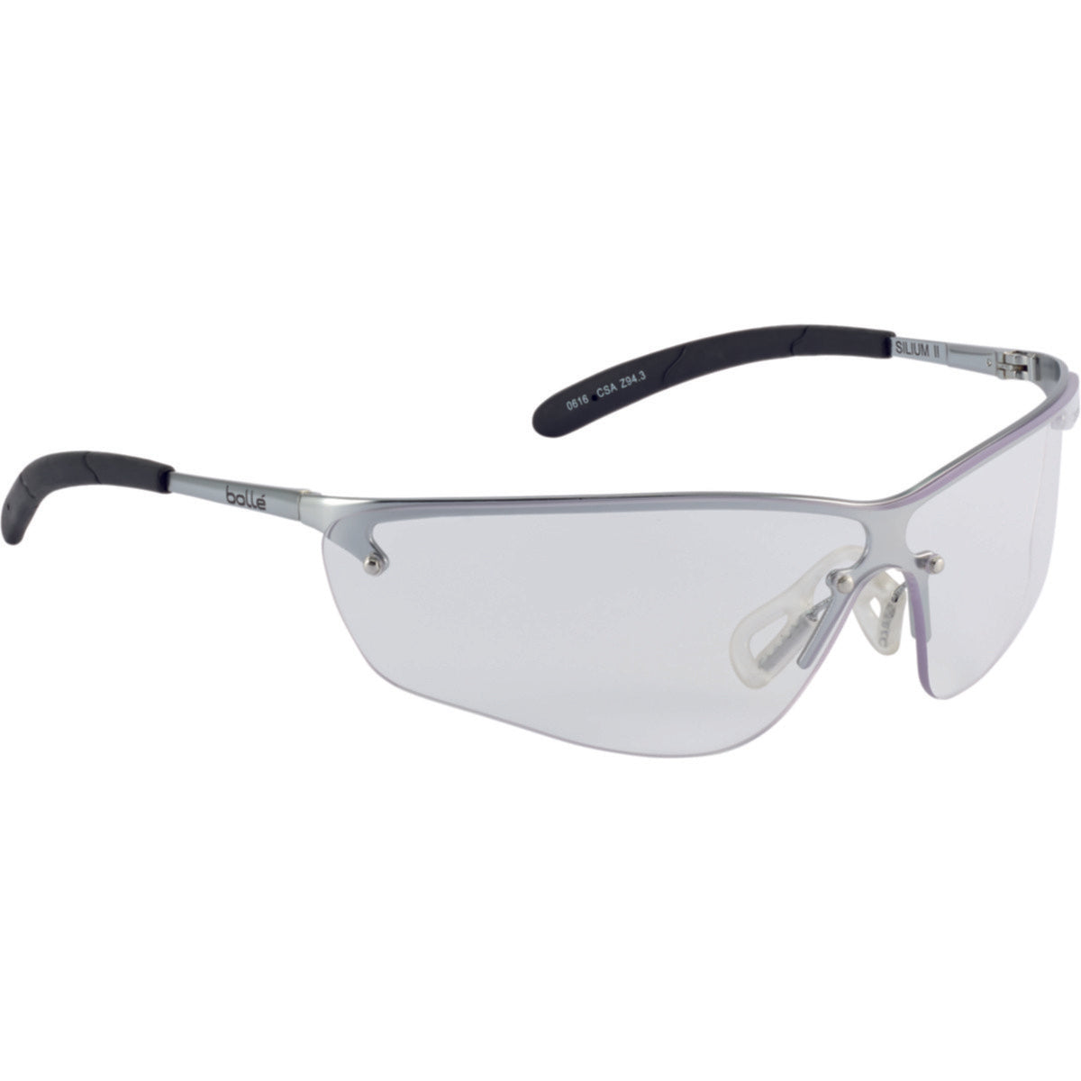 BollÃ© Silium Safety Glasses with Adjustable Non-Slip Bridge and FLEX Temples