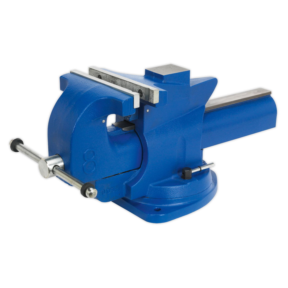Sealey 200mm Quick Action Vice with Swivel Base Cast Iron Heavy-Duty Jaws