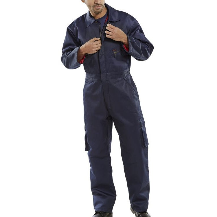 Beeswift Click Quilted Boiler Suit 65% Polyester 35% Cotton Warm Comfortable