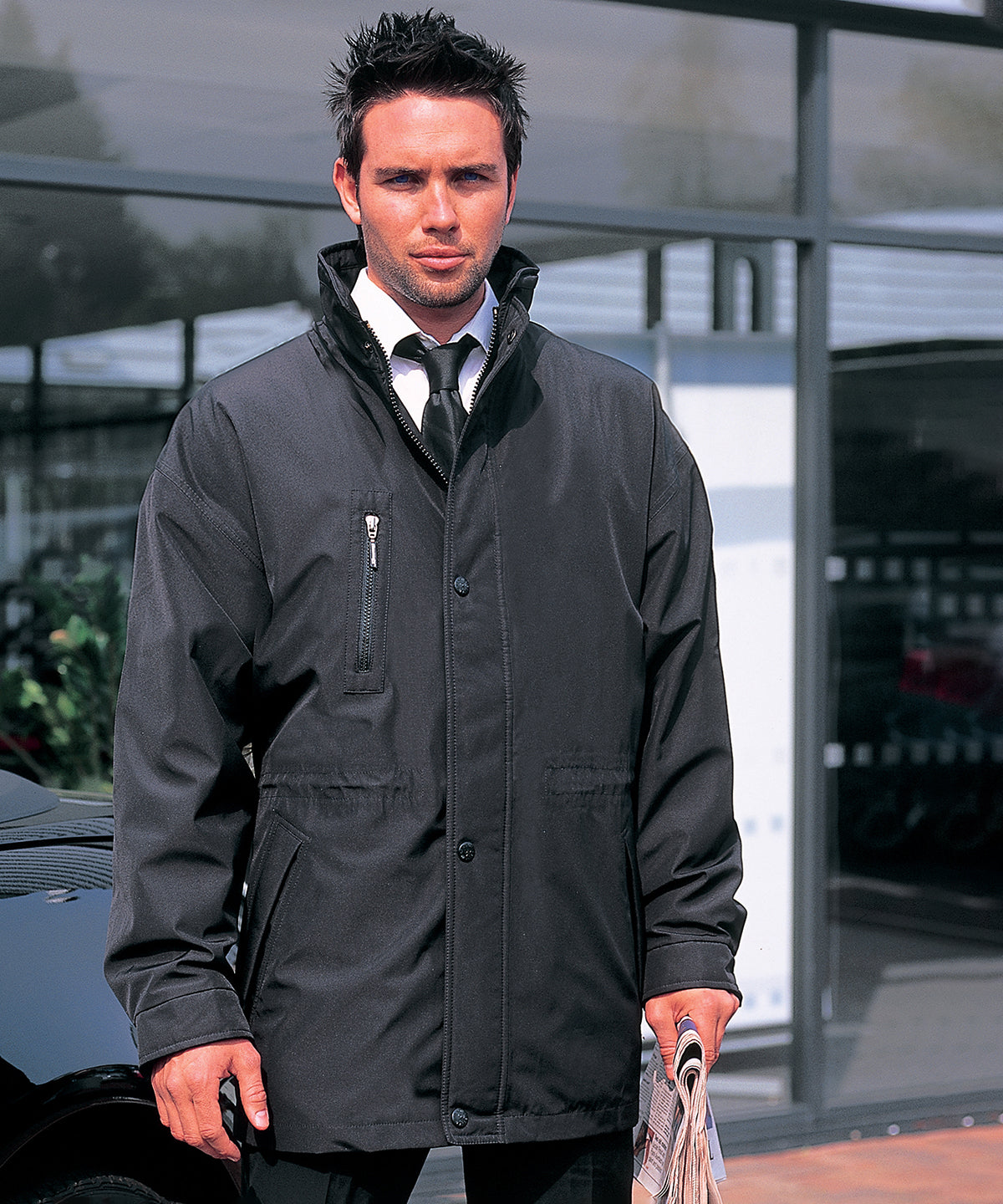 Result City Executive Jacket with Removable Fleece Liner and Adjustable Cuffs