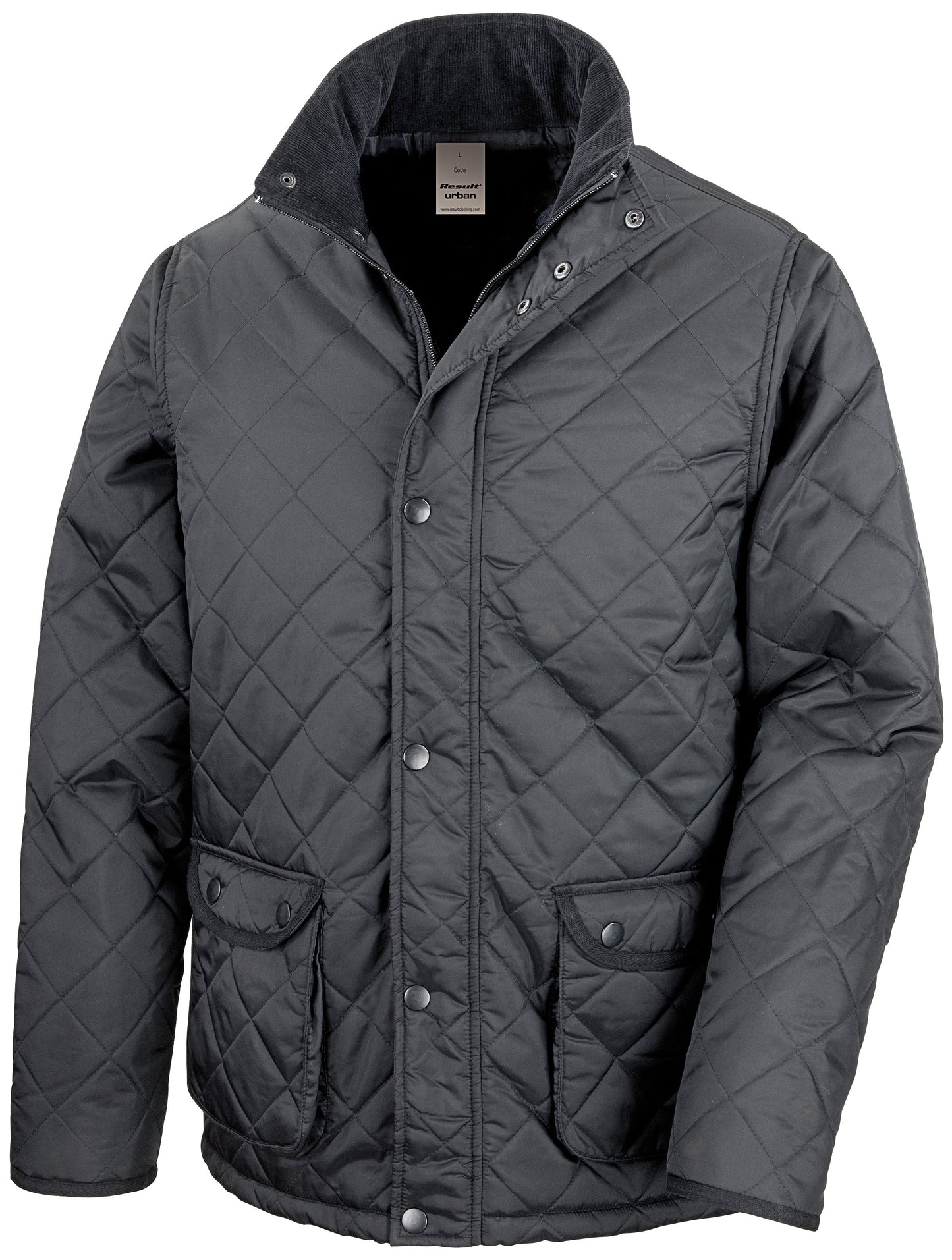 Result Urban Cheltenham Jacket Lightweight Water Repellent Corduroy Collar