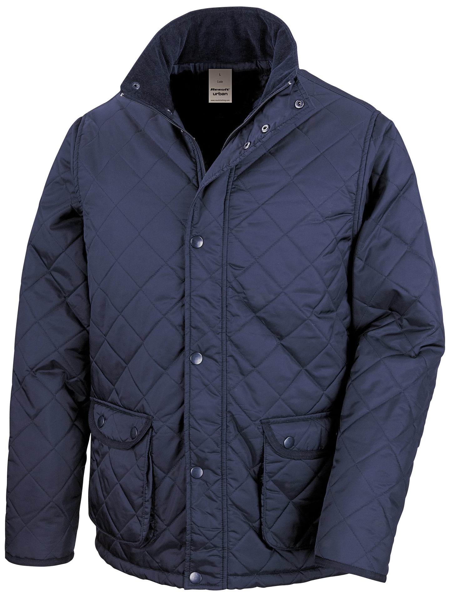 Result Urban Cheltenham Jacket Lightweight Water Repellent Corduroy Collar