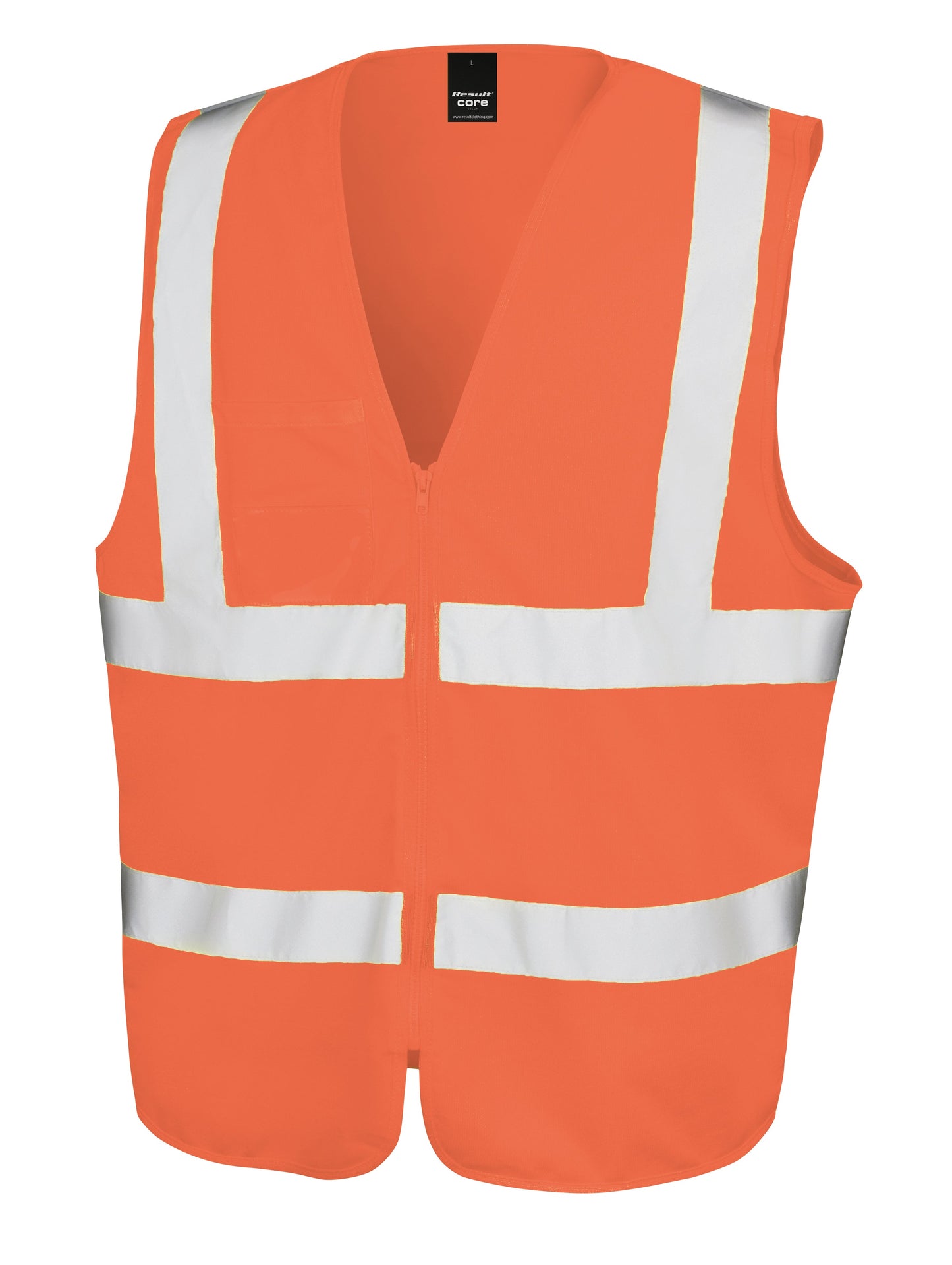 Result Core Zip ID Safety Tabard EN ISO 20471 Class 2 Reflective Vest Unisex