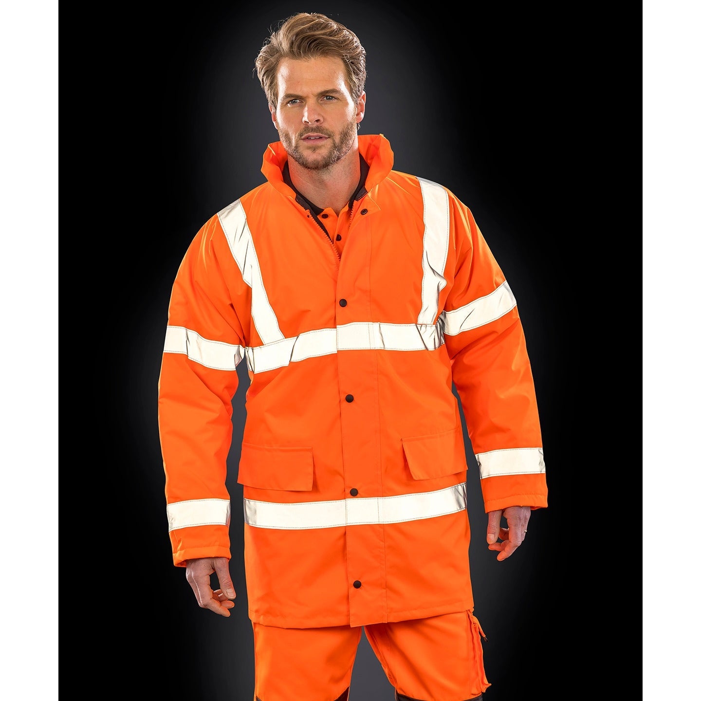 Result Core High-Viz Safety Coat Insulated Waterproof Class 3 Jacket