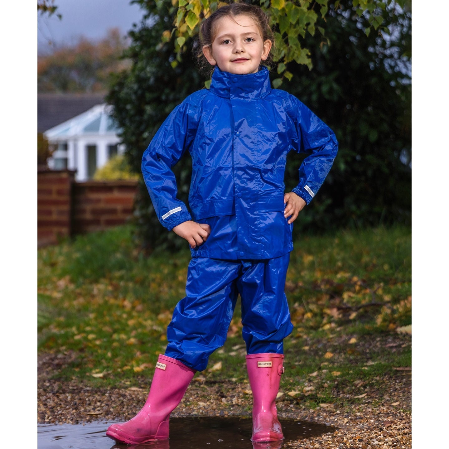 Result Core Junior Waterproof Rain Suit with Reflective Cuffs and Hood