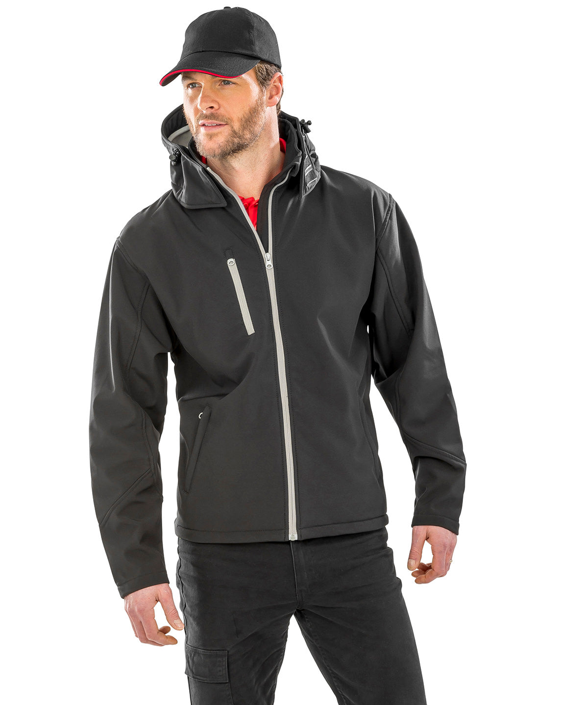 Result Core TX Performance Hooded Softshell Jacket, Water-Repellent, Windproof