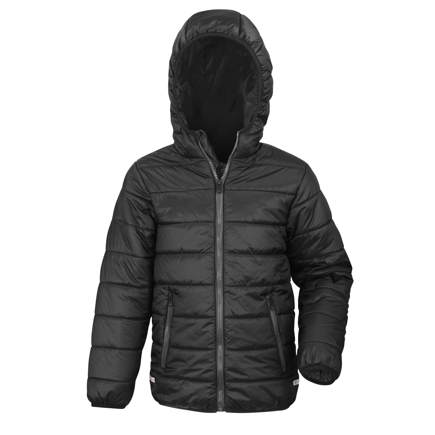 Result Core Junior Soft Padded Jacket with Hood, Reflective Details, Lightweight