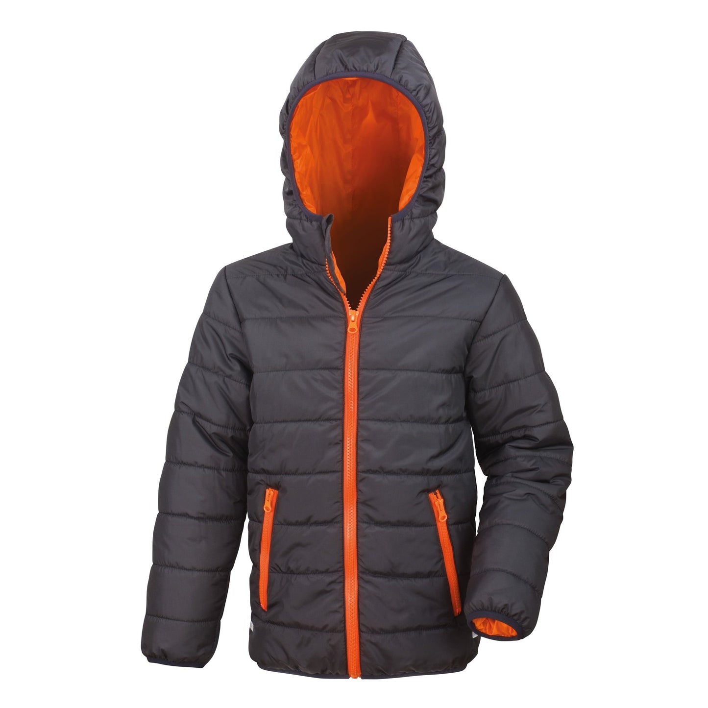 Result Core Junior Soft Padded Jacket with Hood, Reflective Details, Lightweight