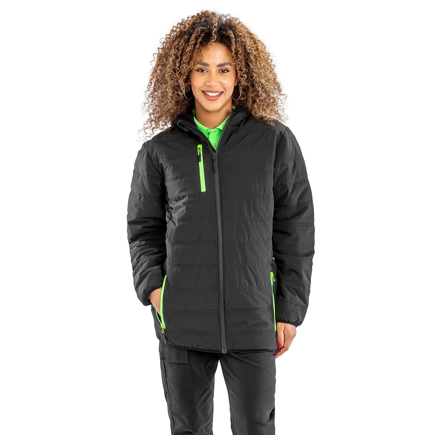 Result Recycled Padded Winter Jacket Fleece Lined Hood Showerproof Sizes XS-3XL