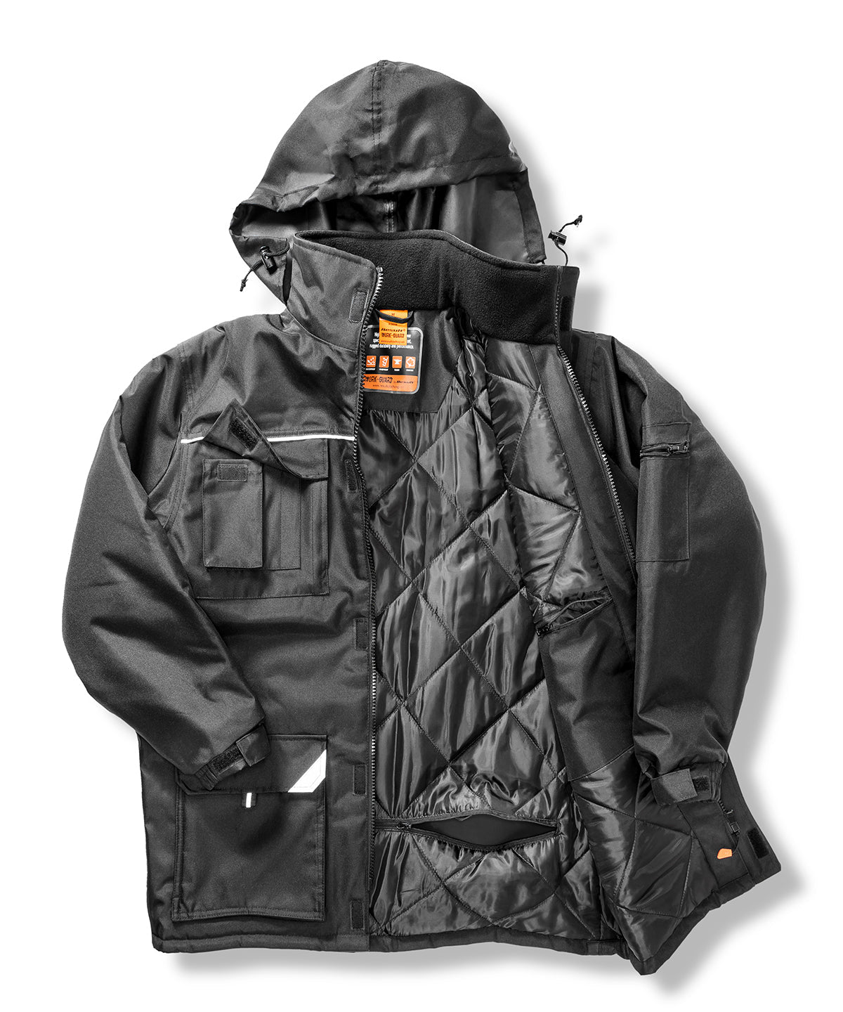 Result Workguard Sabre Long Coat Durable Waterproof with Reflective Details