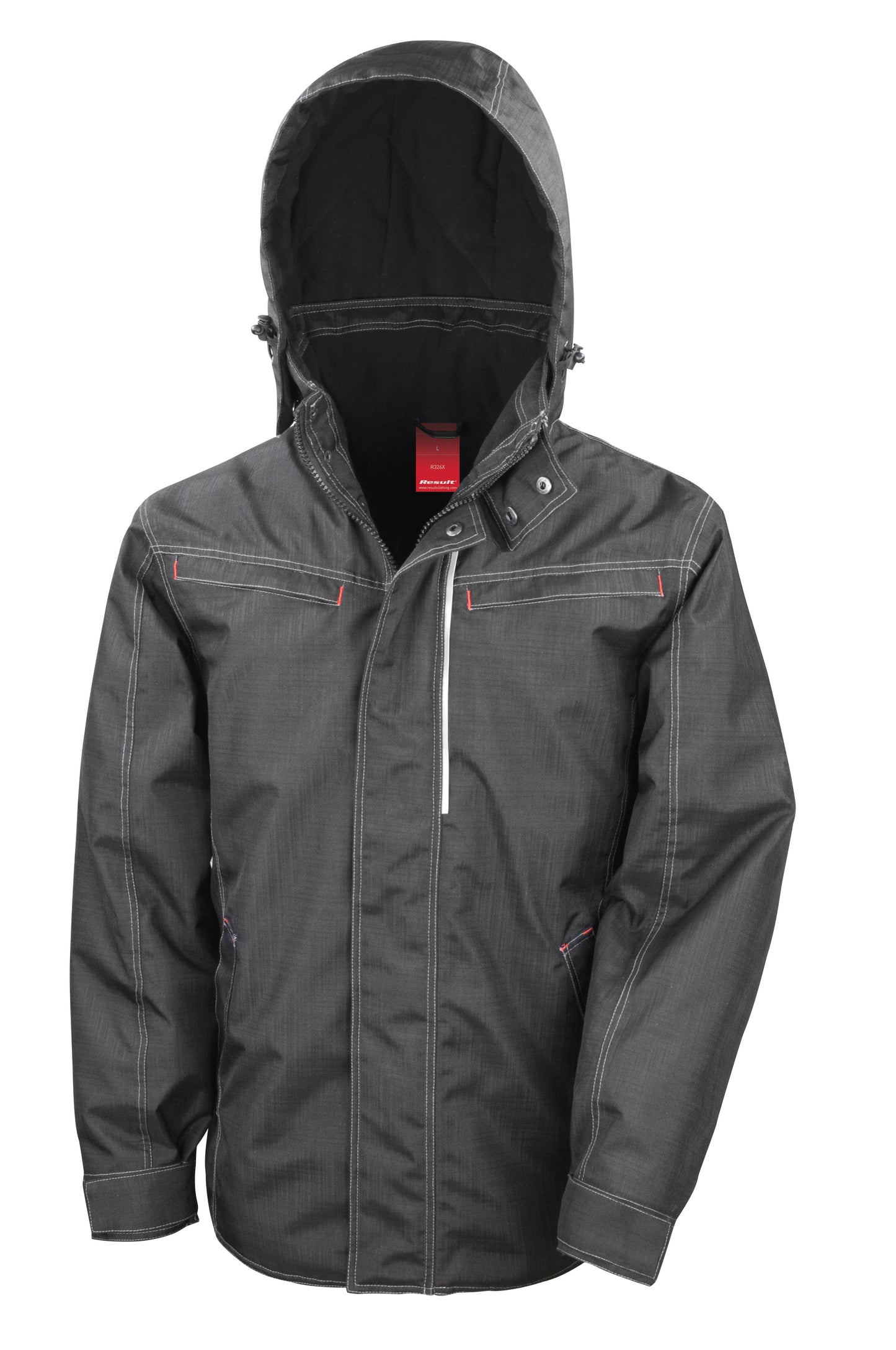 Result Denim Texture Rugged Jacket Waterproof Breathable Removable Hood