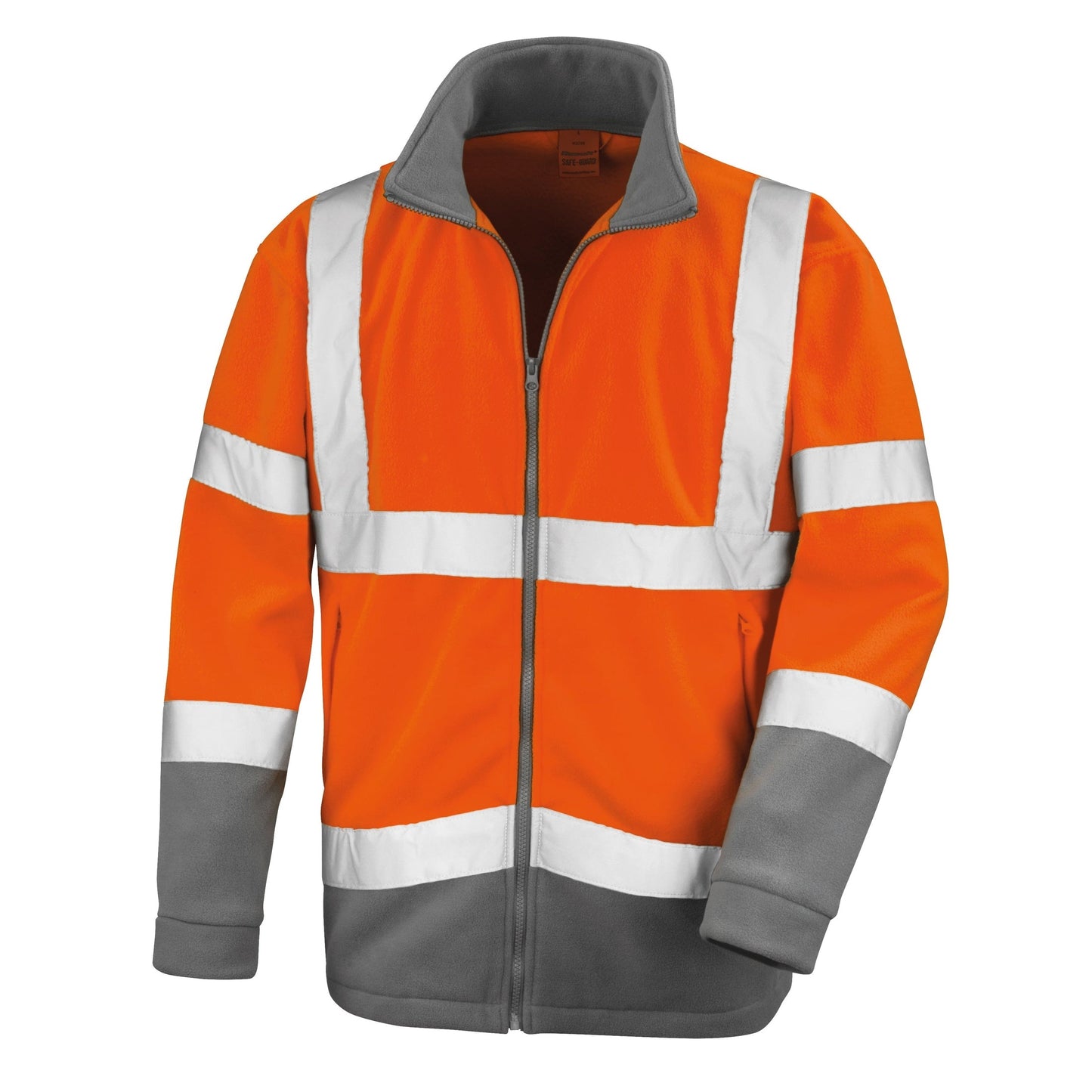 Result Safeguard Safety Microfleece Fleece Jacket Class 2 Reflective Orange/Grey