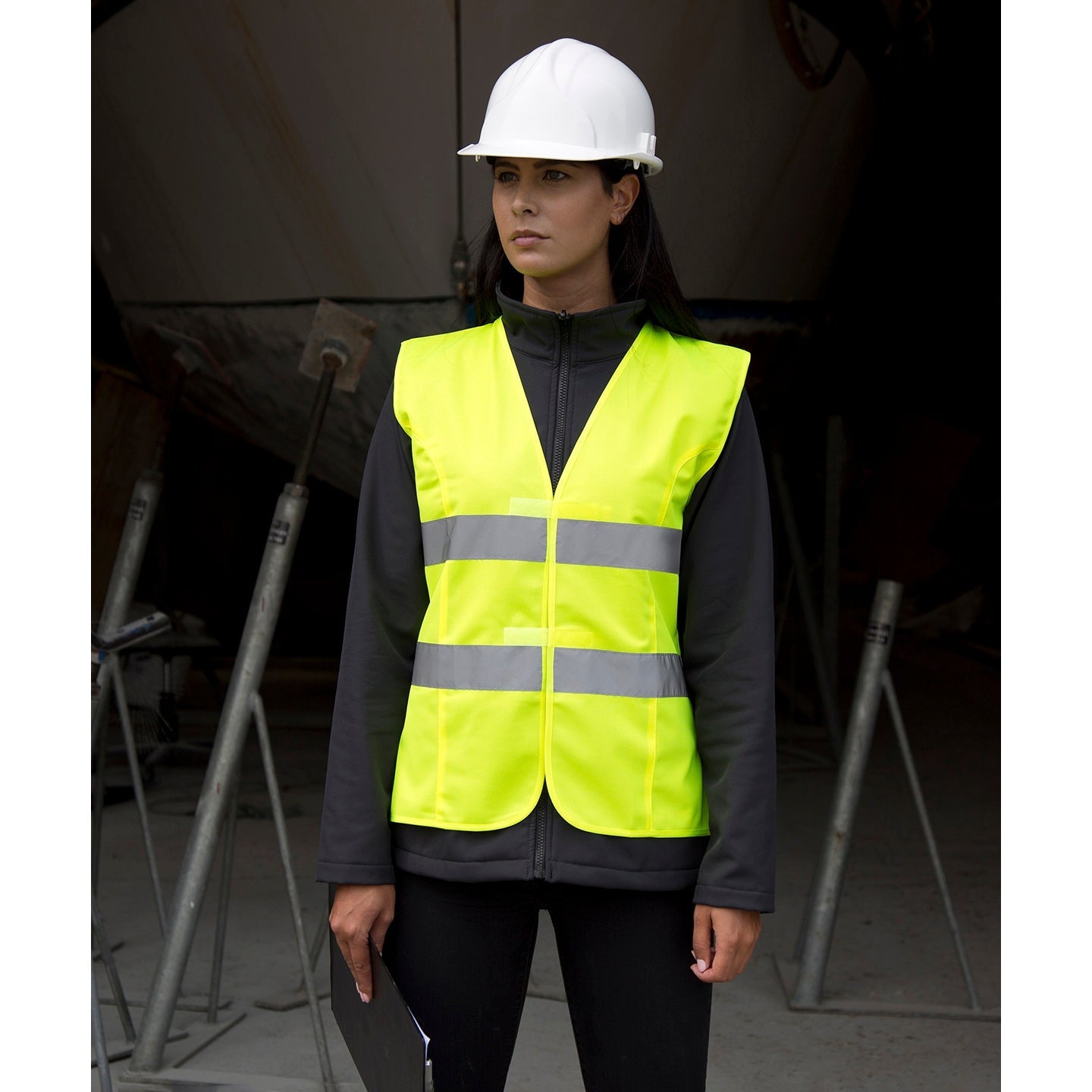 Result Core Women's High-Viz Safety Tabard Vest +Fitted Waist & Reflective Bands