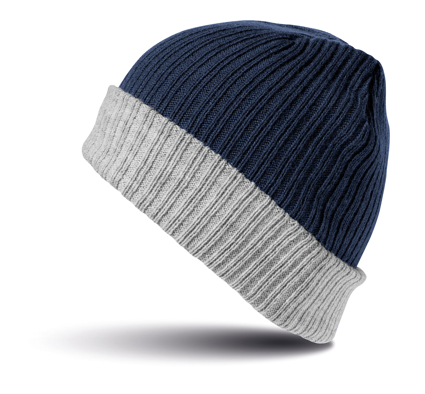 Result Winter Essentials Double-Layer Knitted Hat Chunky Knit Foldable Hem