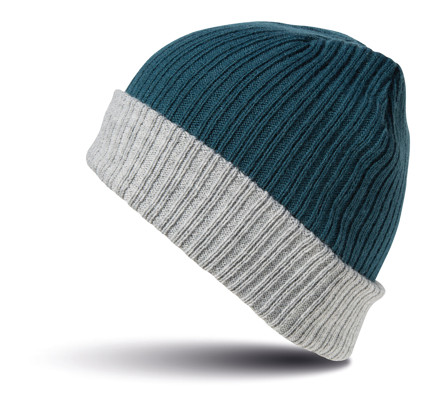 Result Winter Essentials Double-Layer Knitted Hat Chunky Knit Foldable Hem