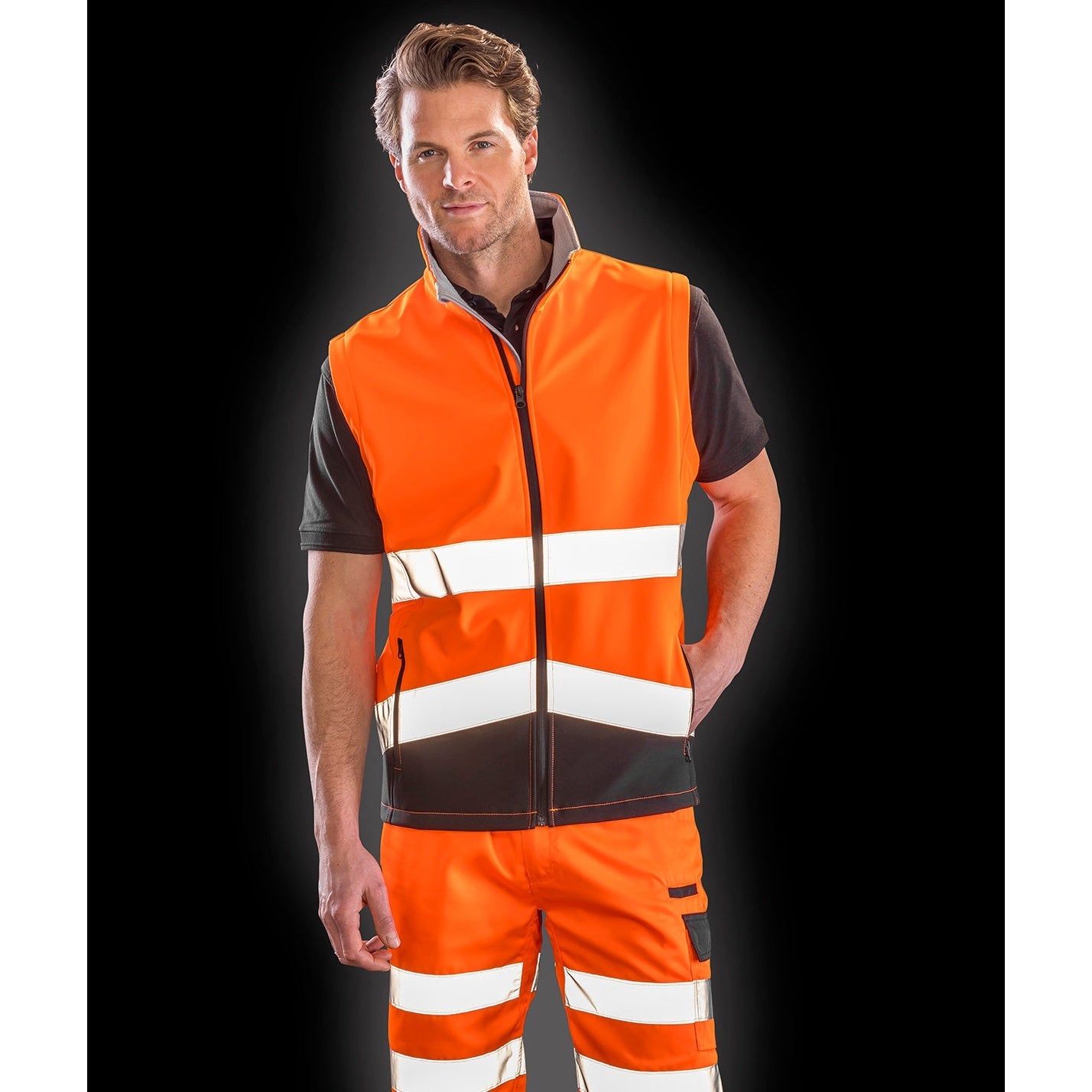 Result Safeguard High Visibility Softshell Gilet EN ISO 20471 Class 2
