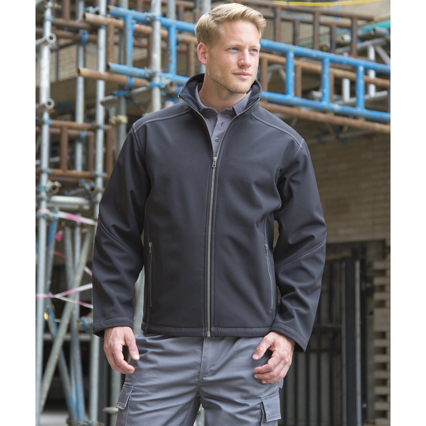 Result Workguard Treble Stitch Softshell Jacket Wind/Shower proof Microfleece