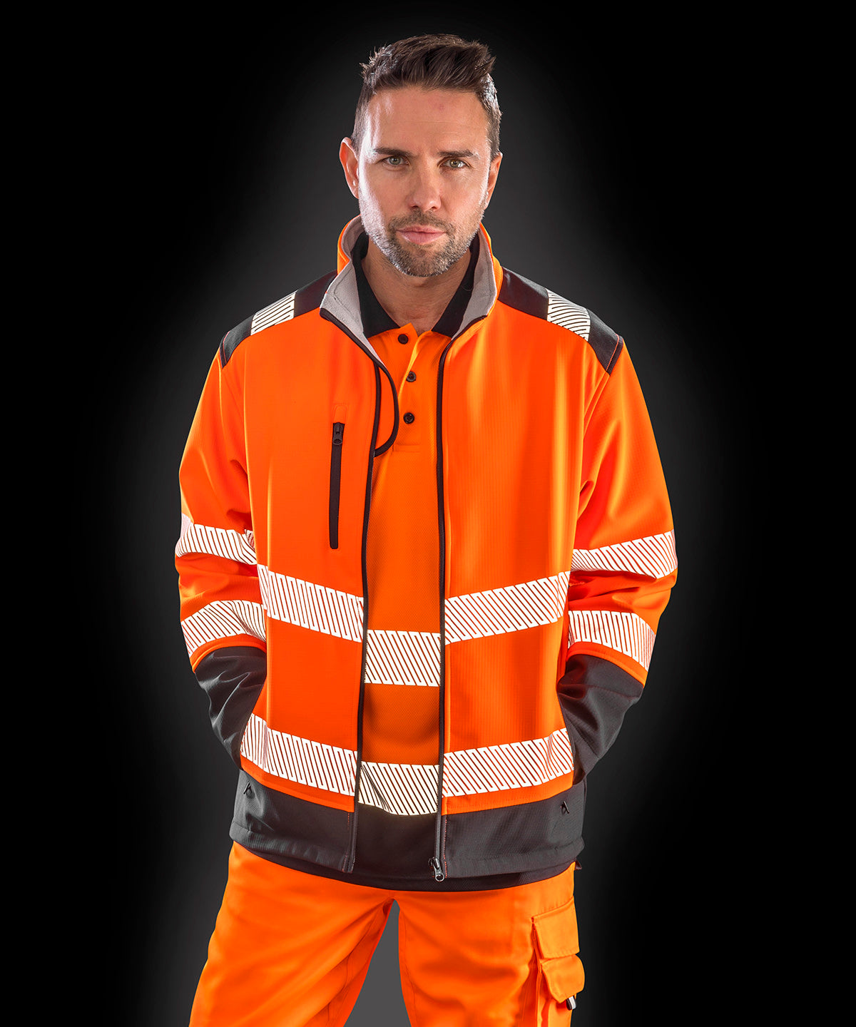 Result Safeguard Printable Ripstop Safety Softshell High Visibility Jacket