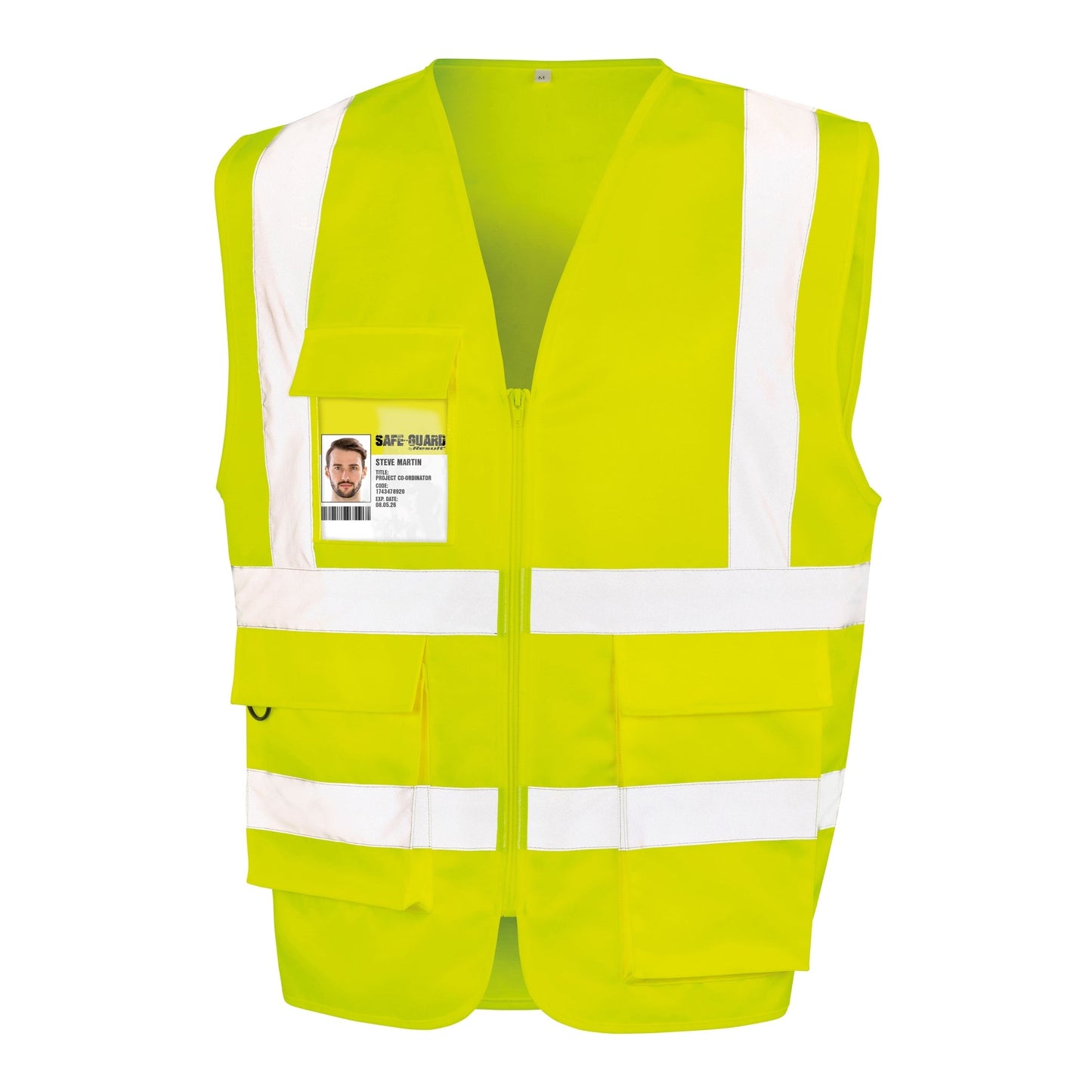 Result Safeguard Heavy Duty Polycotton Security Vest with Extra-Length Pocket