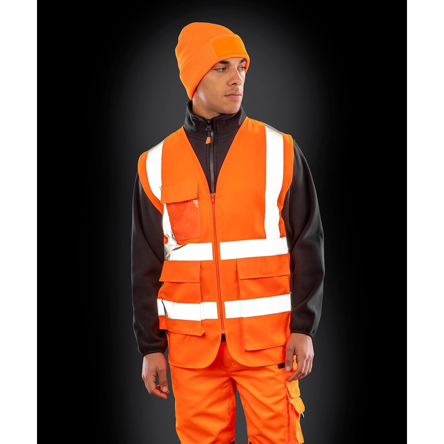 Result Safeguard Heavy Duty Polycotton Security Vest with Extra-Length Pocket