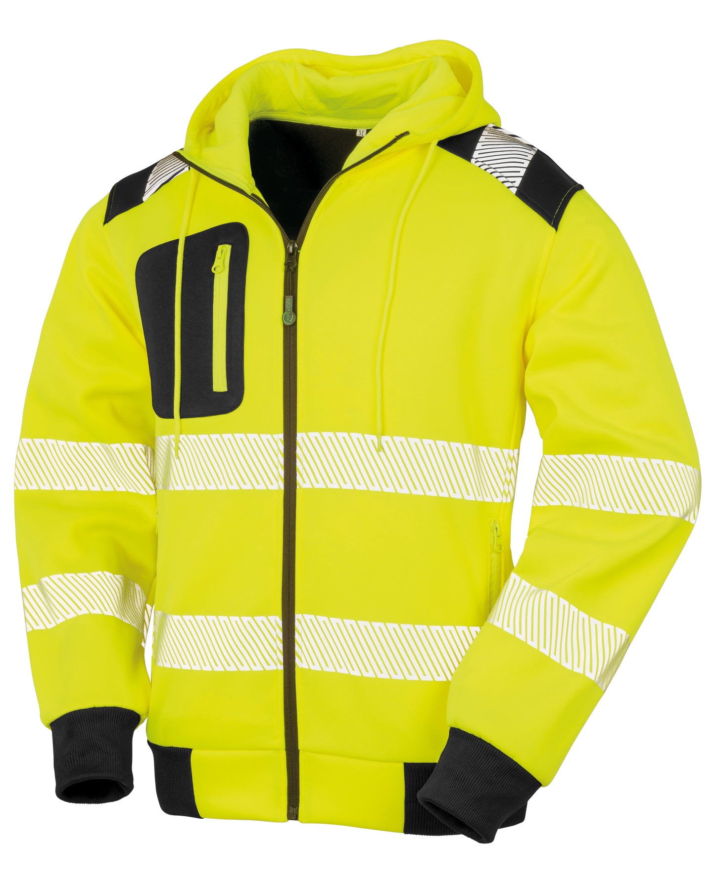 Result Recycled Safety Hoodie EN ISO 20471 Class 2 Warm Breathable Zipped