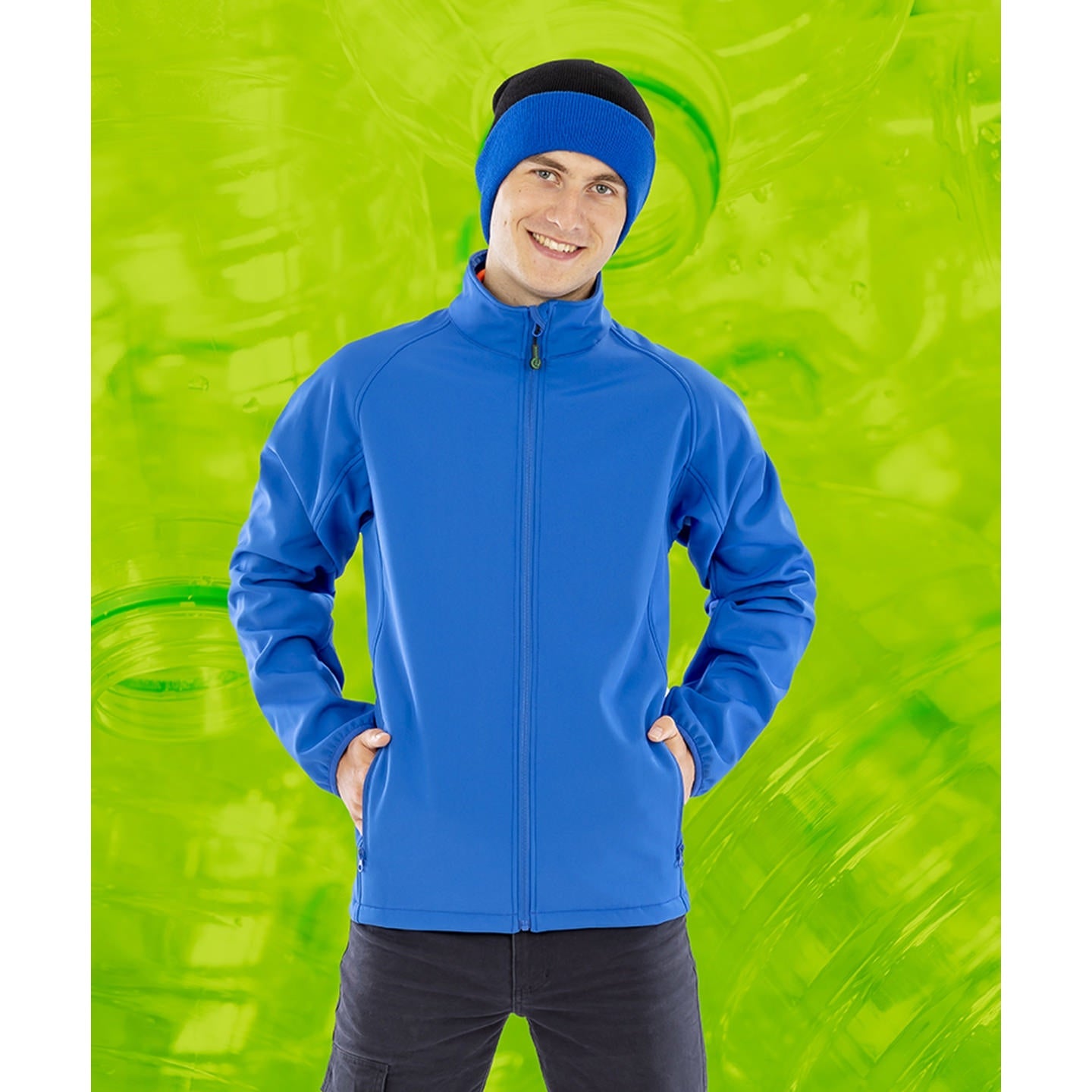 Result Men's Recycled Softshell Jacket 2-Layer Shower/Wind proof Eco-Friendly