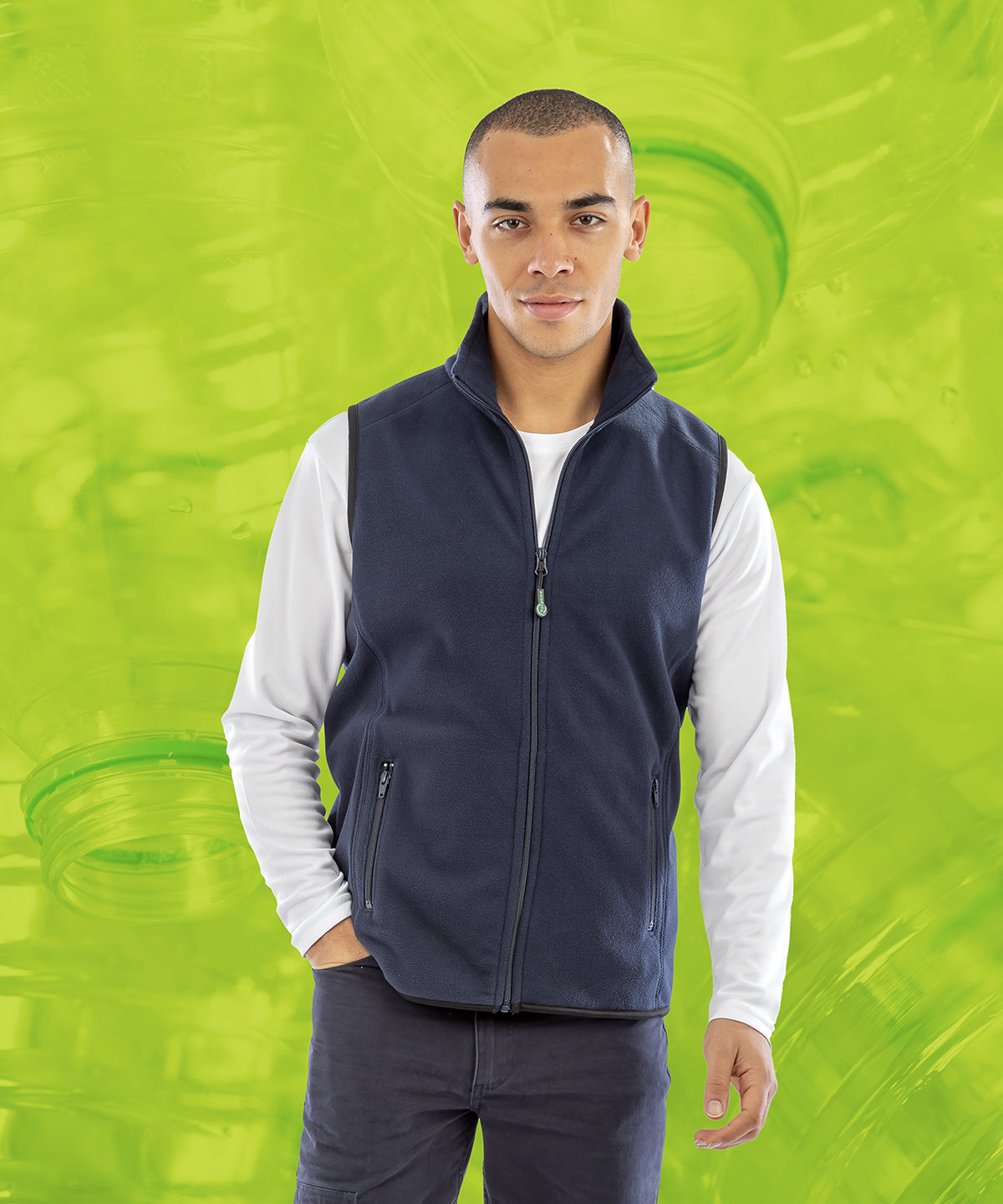 Result Recycled Fleece Bodywarmer Eco-Friendly Warm Layer with Zips