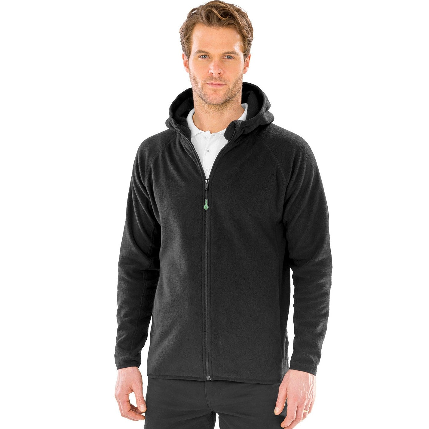 Result Recycled Microfleece Hooded Jacket Lightweight Eco-Friendly Workwear