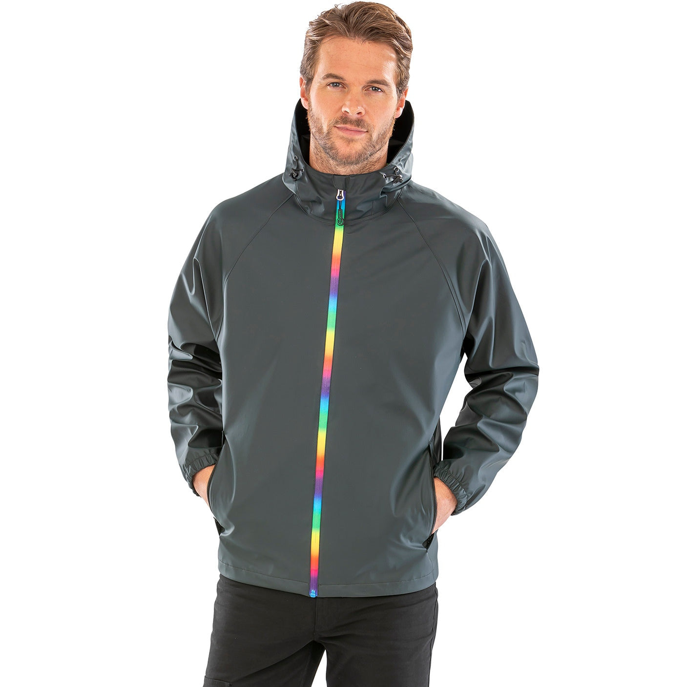 Result Recycled Waterproof Jacket with Vibrant Zip and Eco-Friendly Fabric
