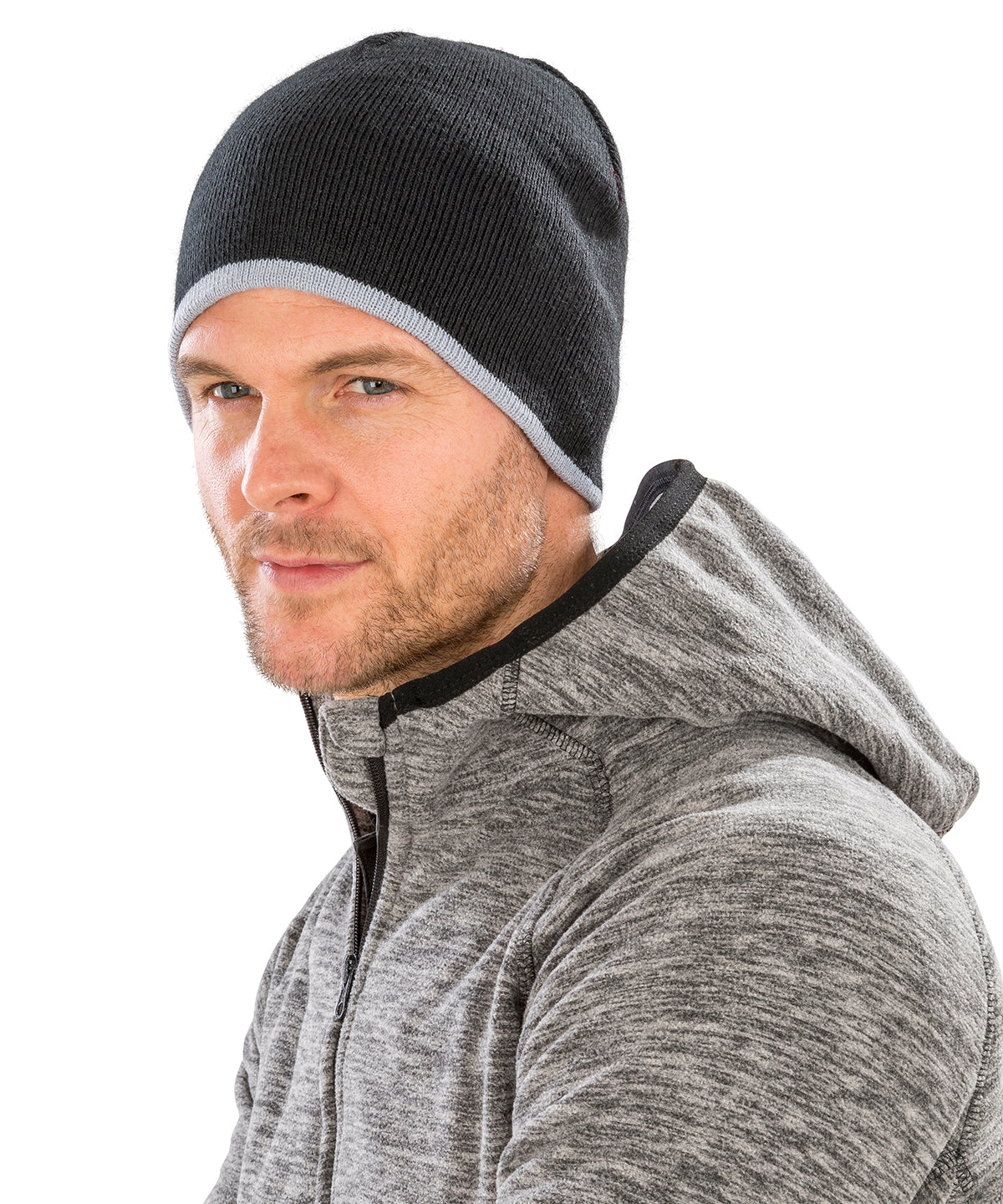 Result Winter Essentials Reversible Fashion Fit Knitted Hat Soft Feel One Size