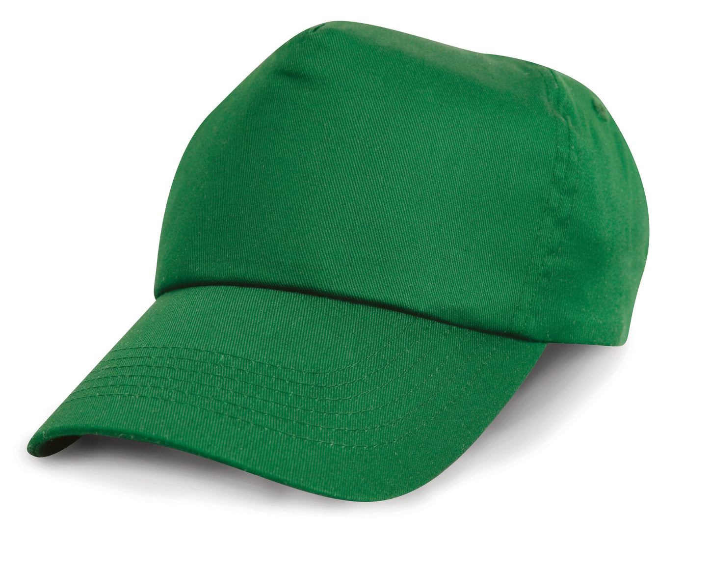 Result Headwear Junior Cotton Cap 5-Panel Pre-Curved Peak Adjustable Size