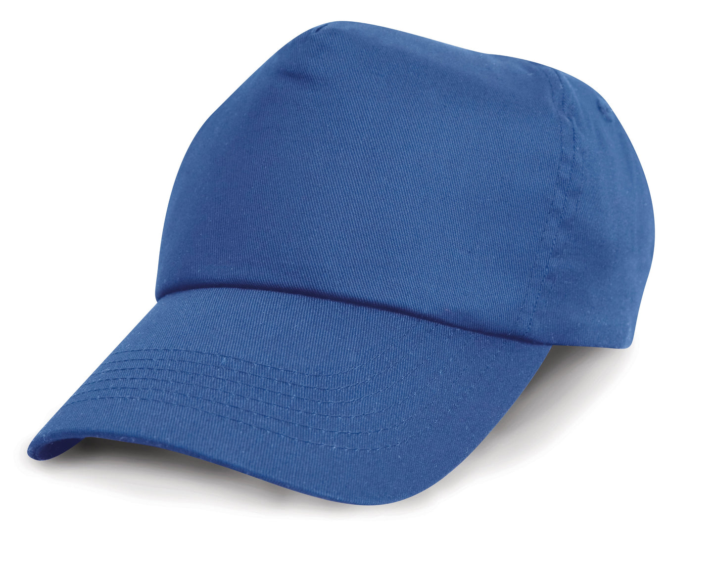Result Headwear Junior Cotton Cap 5-Panel Pre-Curved Peak Adjustable Size