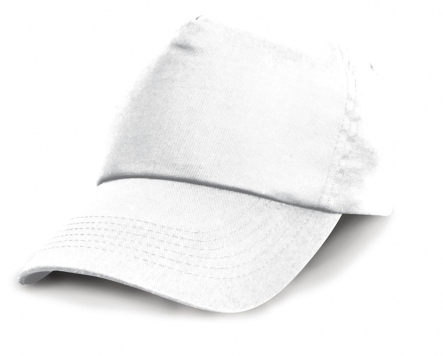 Result Headwear Junior Cotton Cap 5-Panel Pre-Curved Peak Adjustable Size