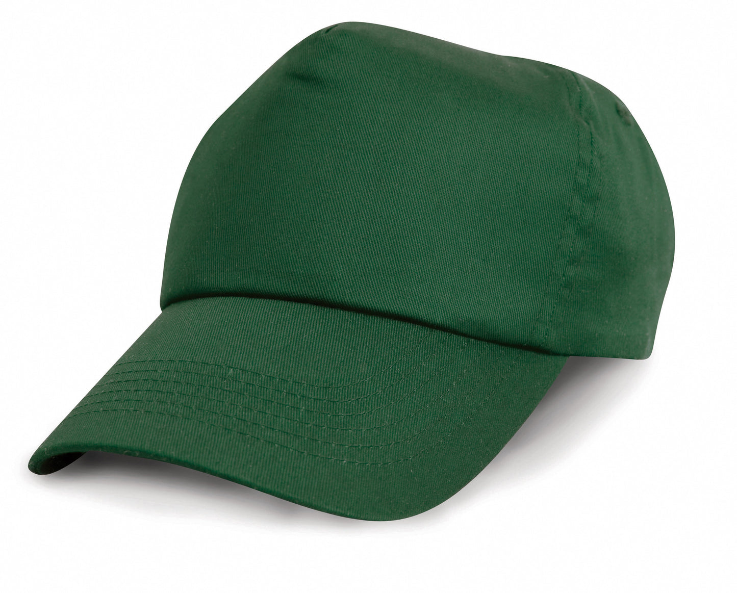 Result Headwear Cotton Cap 5-Panel Full Profile Pre-Curved Peak Adjustable Size